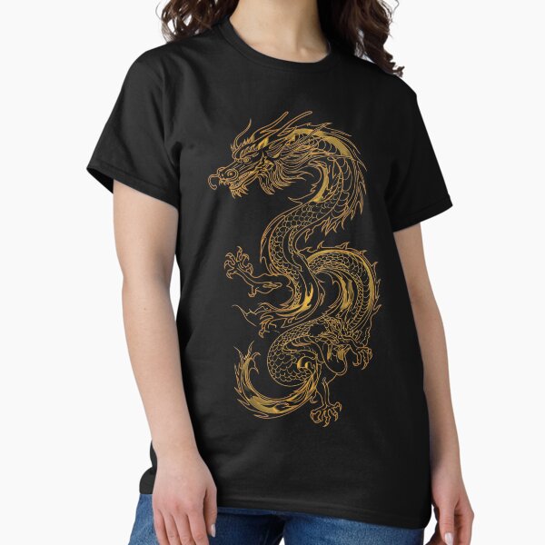 Vista previa del artículo con la obra «dragón dorado», diseñado y vendido por pp-por.