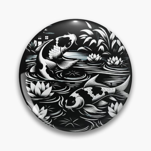 Item preview, Monochrome Koi Serenity designed and sold by ChromaticBlend.