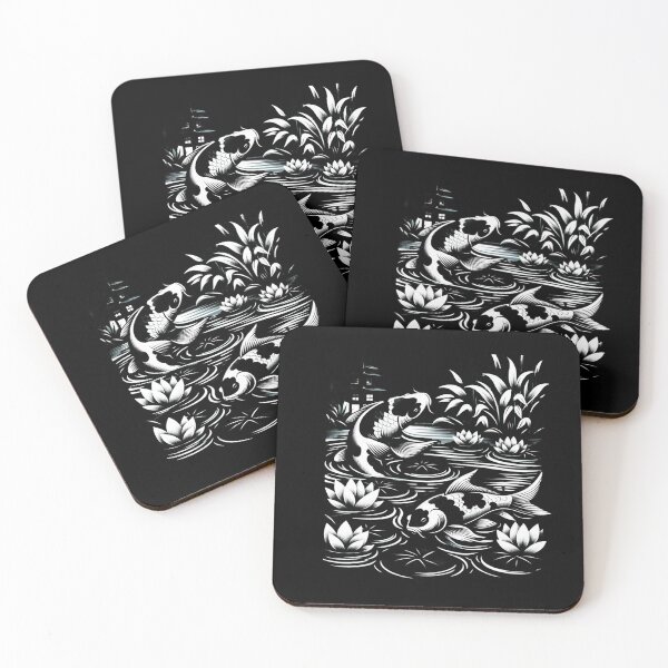 Item preview, Monochrome Koi Serenity designed and sold by ChromaticBlend.
