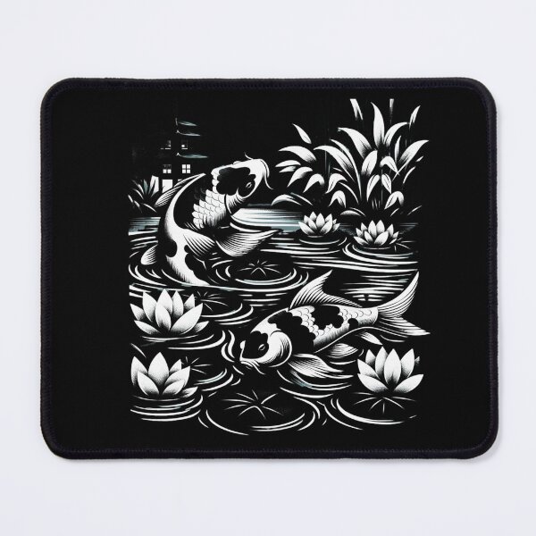 Item preview, Monochrome Koi Serenity designed and sold by ChromaticBlend.