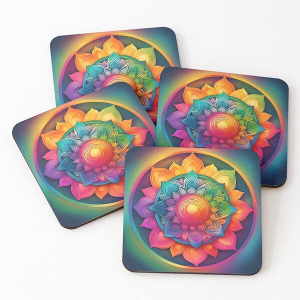 Item preview, Radiant Diversity Joyous Rainbow Mandala designed and sold by SpiritualManda.