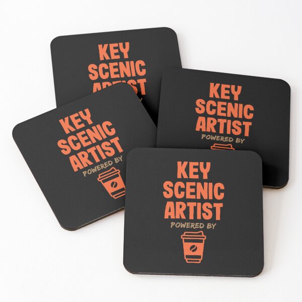 Item preview, Key Scenic Artist Powered by Coffee designed and sold by NermilioDesigns.