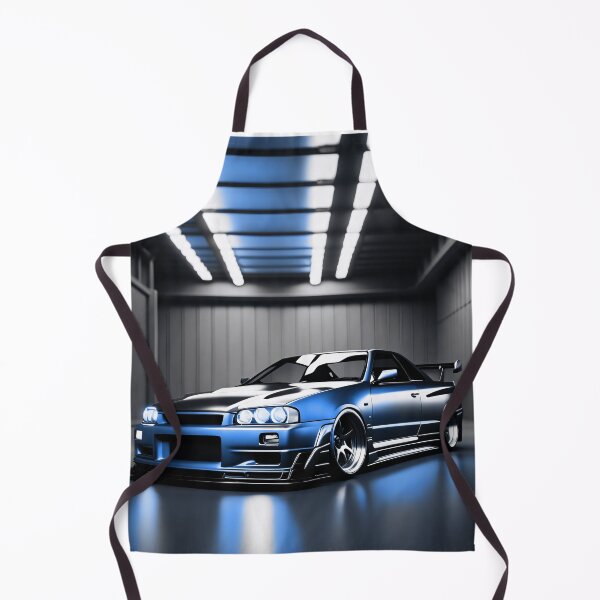Item preview, Nissan Skyline GTR 34 Blue in Garage Poster Design two designed and sold by Salimgor Hangaround Music.