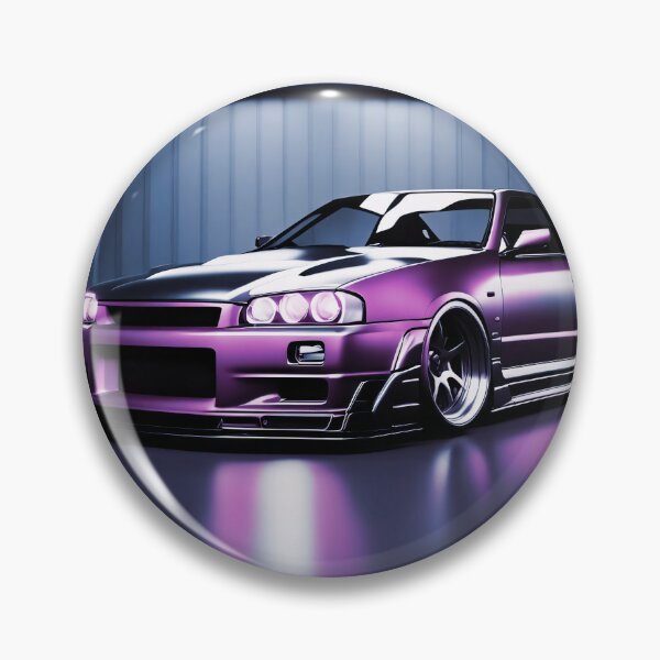 Item preview, Nissan Skyline GTR 34 Purple in Garage Poster Design two designed and sold by Salimgor Hangaround Music.
