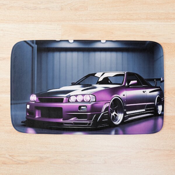 Artikelvorschau, Nissan Skyline GTR 34 Lila in Garage Poster Design zwei entworfen und verkauft von Salimgor Hangaround Music.