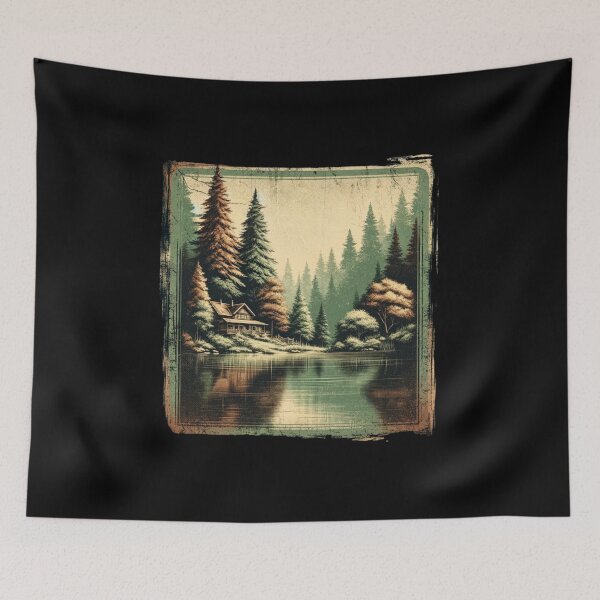 Item preview, Rustic Cabin by the Lake designed and sold by ChromaticBlend.