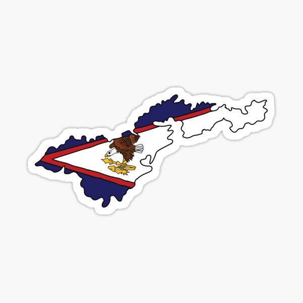 Item preview, American Samoa state shape flag designed and sold by zenithcreative.
