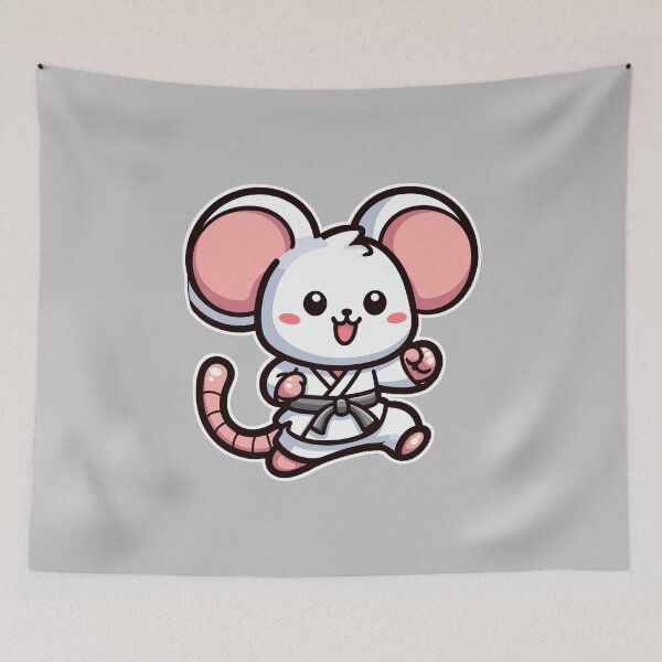 Item preview, Kawaii Cute Karate Mouse 1 | Pets and Animals for Men and Women t-shirt designed and sold by panchiTWO.