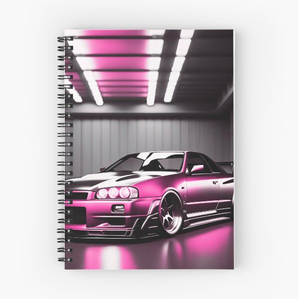 Item preview, Nissan Skyline GTR 34 Pink in Garage Poster Design two designed and sold by Salimgor Hangaround Music.