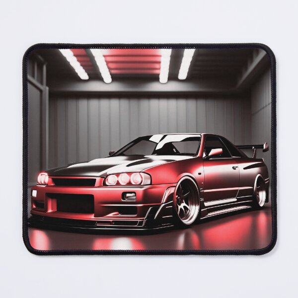Item preview, Nissan Skyline GTR 34 Red in Garage Poster Design two designed and sold by Salimgor Hangaround Music.