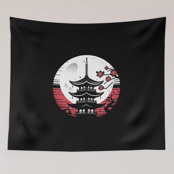 Item preview, Pagoda under the Cherry Blossoms designed and sold by ChromaticBlend.
