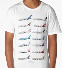 Airbus A380 Operators Illustration Long T-Shirt
