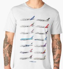Airbus A380 Operators Illustration Men's Premium T-Shirt
