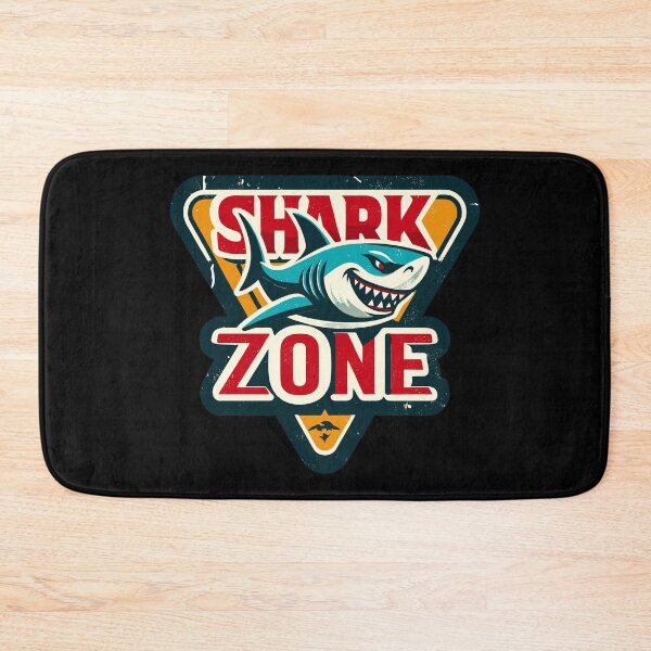 Item preview, Funny Retro Shark Zone Warning designed and sold by TomFrontierArt.