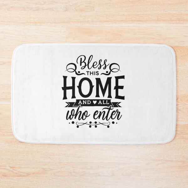 Item preview, Bless this home and all who enter /black text/ designed and sold by EmeraldeaArt.