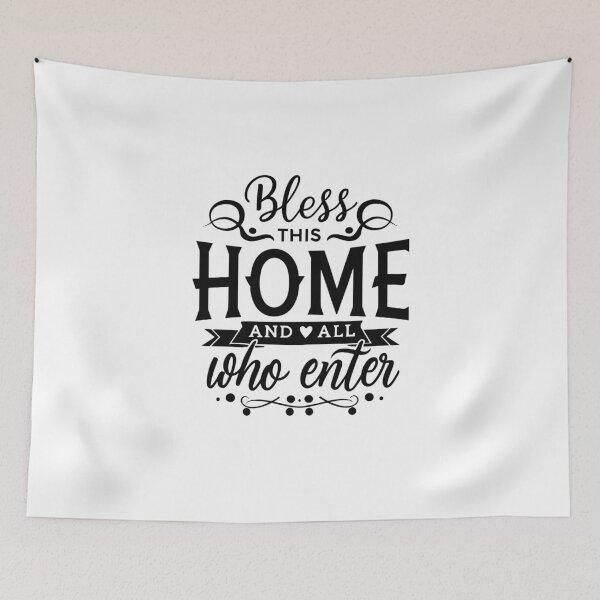 Item preview, Bless this home and all who enter /black text/ designed and sold by EmeraldeaArt.