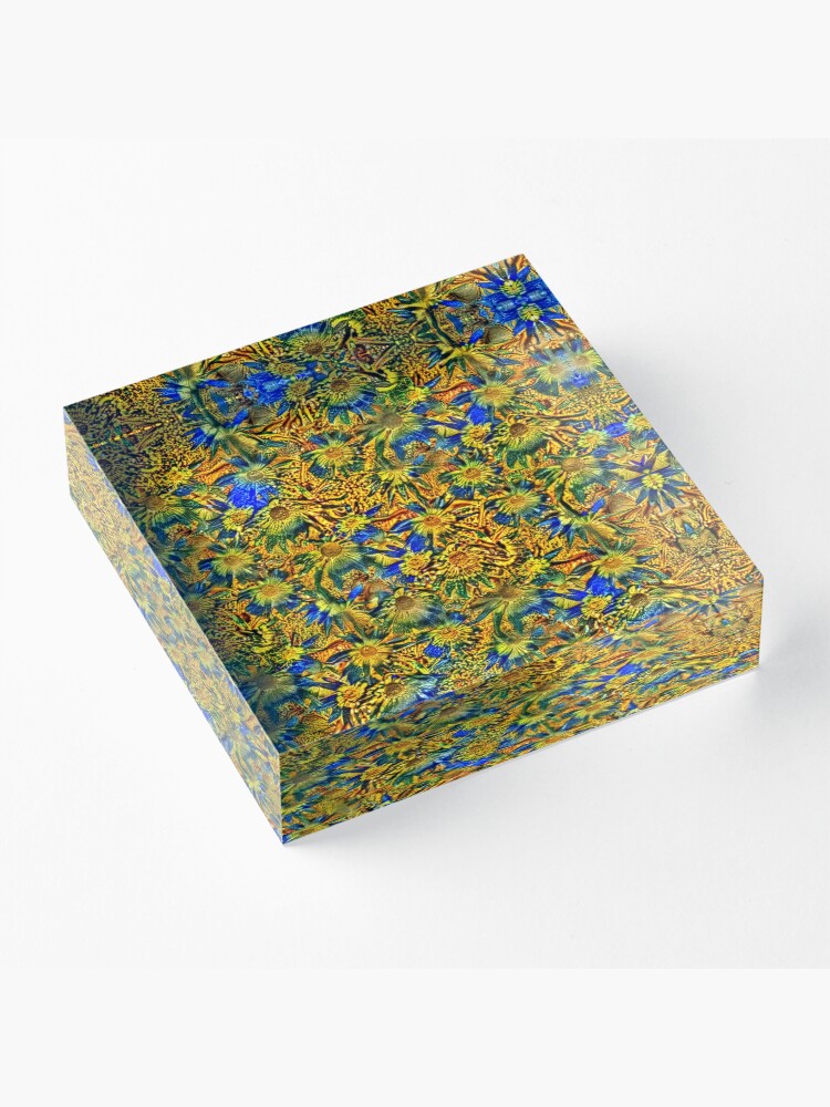 Alternate view of Flowers Acrylic Block