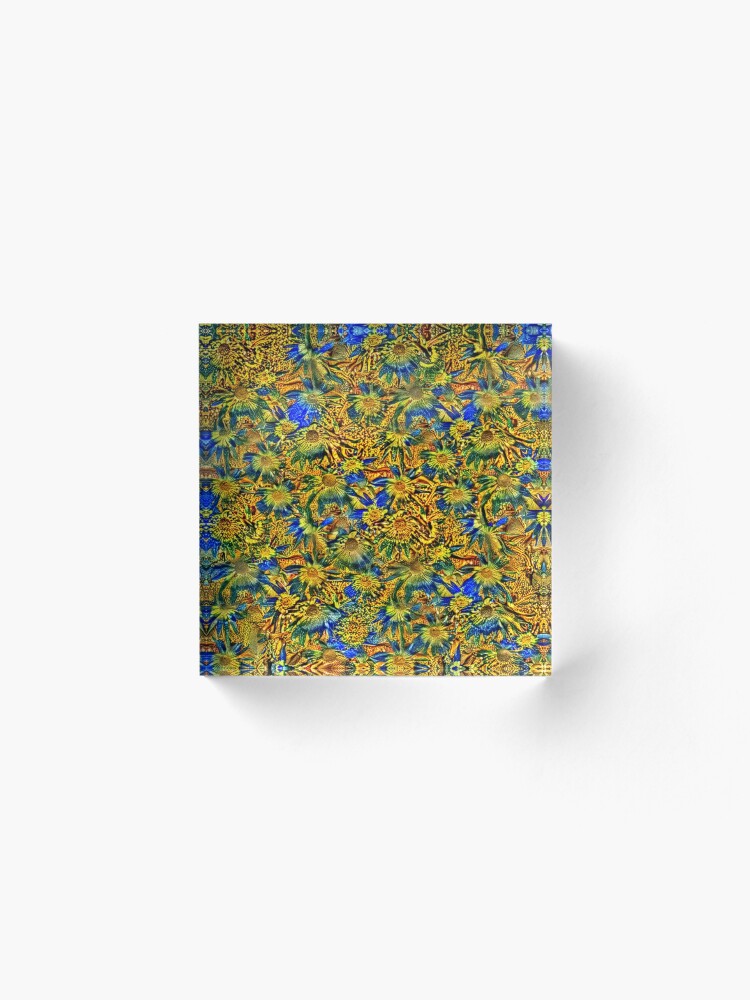 Alternate view of Flowers Acrylic Block
