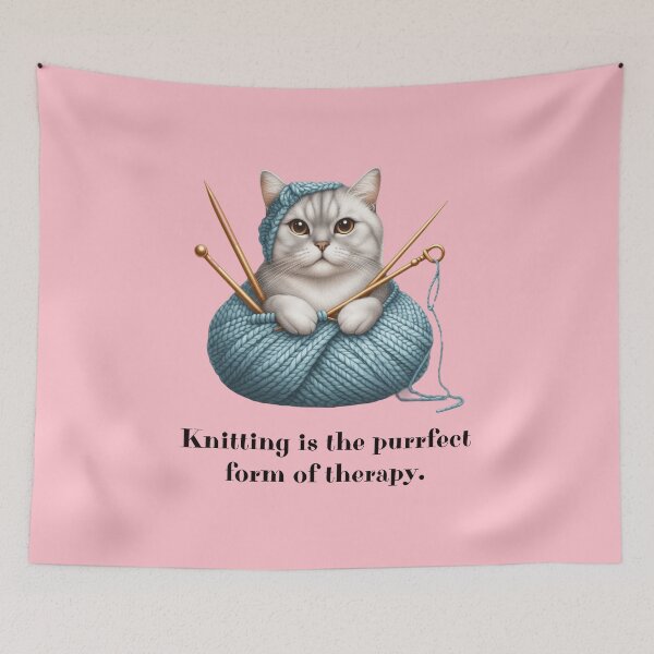 Item preview, Therapy Cat in Yarn Bowl  designed and sold by HeadTurningArt.