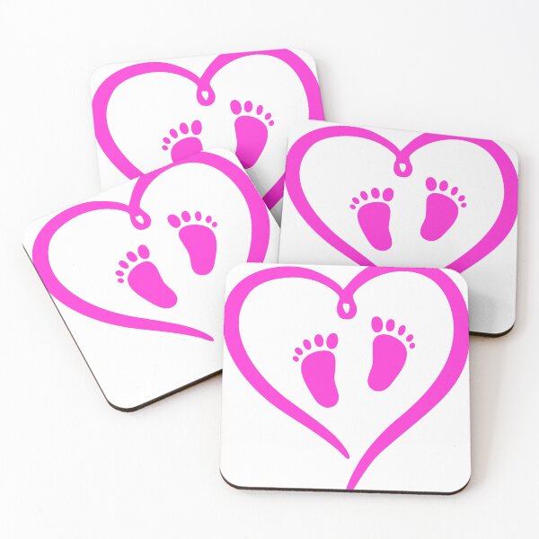 Item preview, Awesome Baby Footprint And Green Color Heart: New Born Baby Feet designed and sold by InkPrintables.