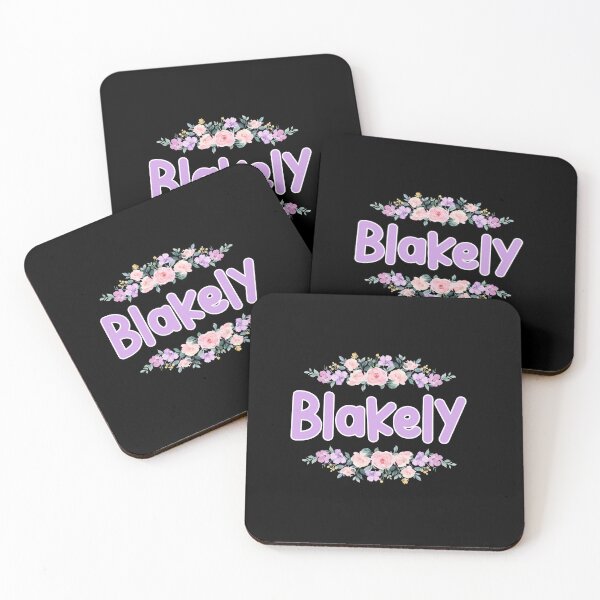 Item preview, Purple Flower Blakely Name Label (Black) designed and sold by NormadWorld.