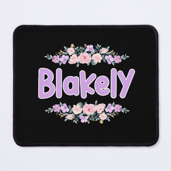 Item preview, Purple Flower Blakely Name Label (Black) designed and sold by NormadWorld.