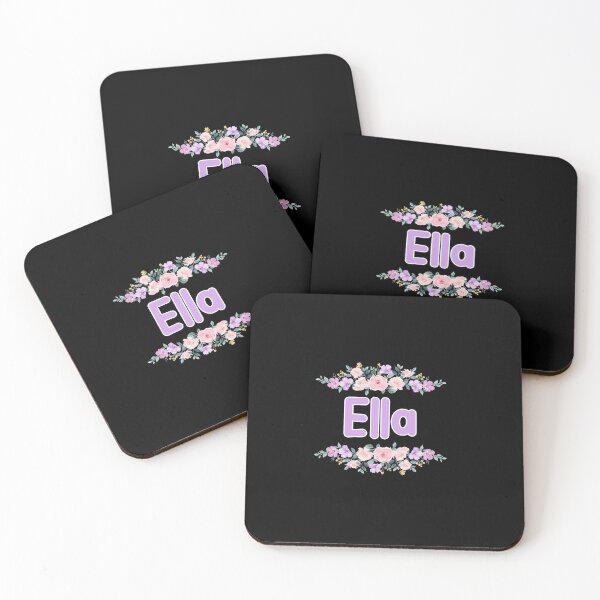 Item preview, Purple Flower Ella Name Label (Black) designed and sold by NormadWorld.