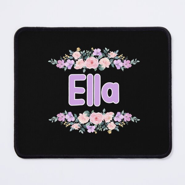 Item preview, Purple Flower Ella Name Label (Black) designed and sold by NormadWorld.