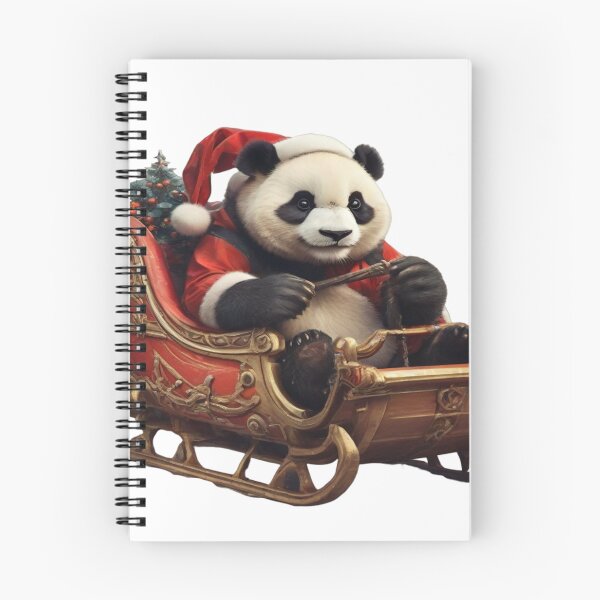 Aperçu de l'œuvre Panda enneigé : voyage de rêve en traîneau créée et vendue par EstiloPrint.