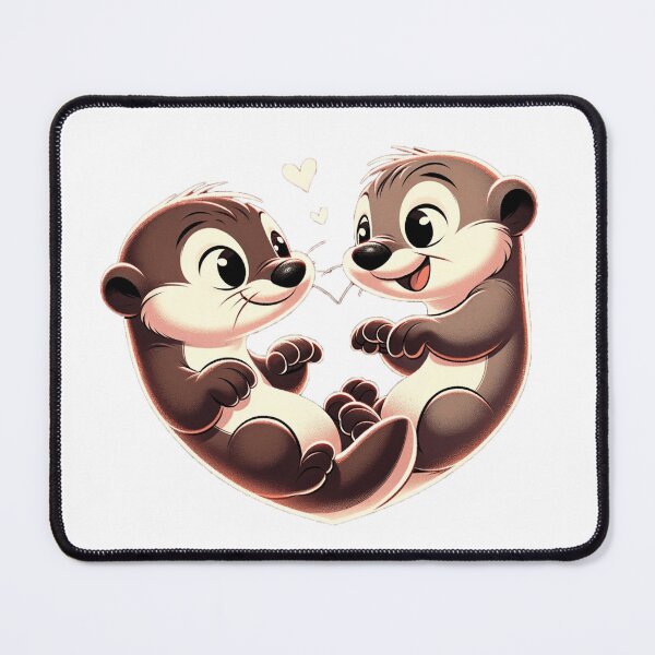Item preview, Loving Otters - Gentle Valentine's Day Illustration designed and sold by Veteme.