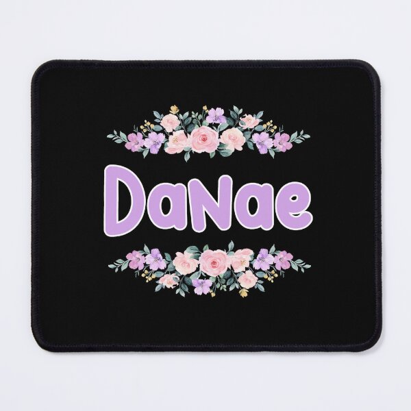 Item preview, Purple Flower Danae Name Label (Black) designed and sold by NormadWorld.