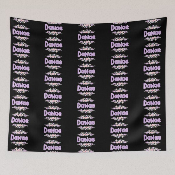 Item preview, Purple Flower Danae Name Label (Black) designed and sold by NormadWorld.