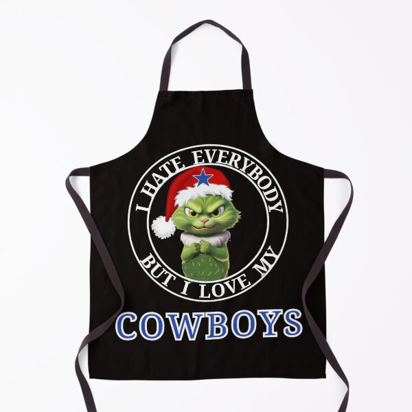 Item preview, I Hate Everybody But I Love My Cowboys Funny Grinchy Cat Design designed and sold by desireedickens.