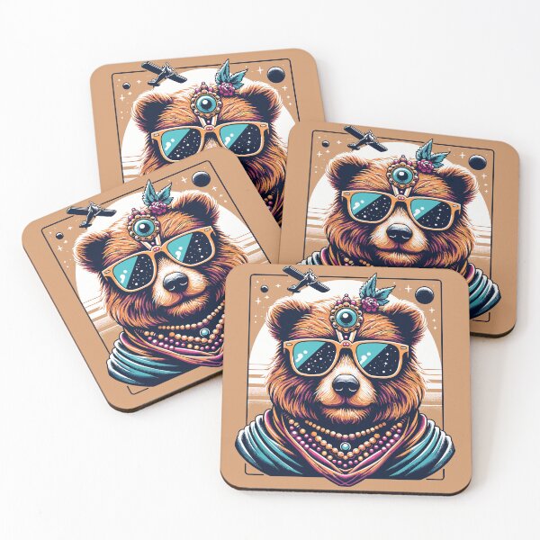 Item preview, Bohemian Bear - Retro Vintage Style - Animals #2 designed and sold by InkCraftHouse.