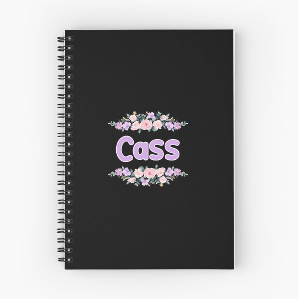 Item preview, Purple Flower Cass Name Label (Black) designed and sold by NormadWorld.