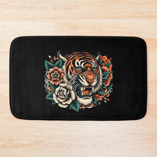 Item preview, Tiger's Roar Amidst Floral Majesty designed and sold by ChromaticBlend.