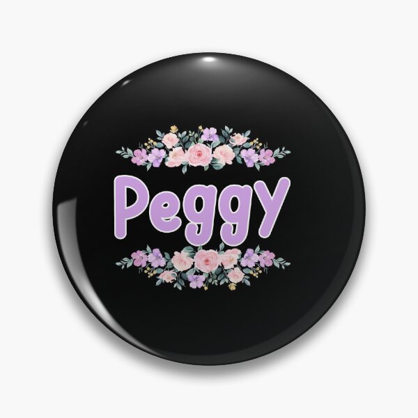 Item preview, Purple Flower Peggy Name Label (Black) designed and sold by NormadWorld.
