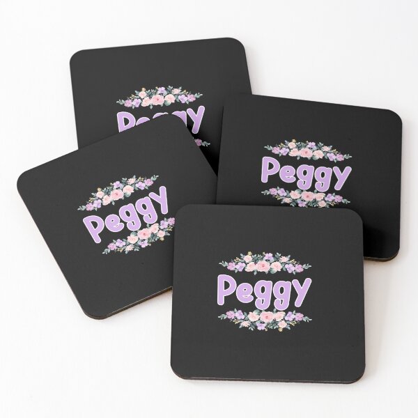 Item preview, Purple Flower Peggy Name Label (Black) designed and sold by NormadWorld.