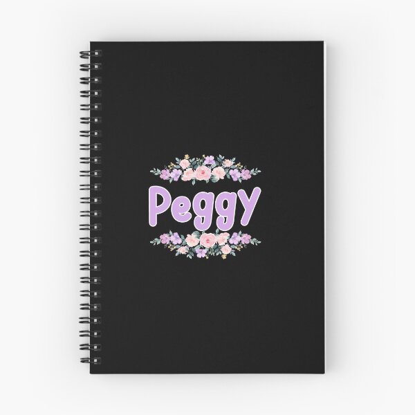 Item preview, Purple Flower Peggy Name Label (Black) designed and sold by NormadWorld.