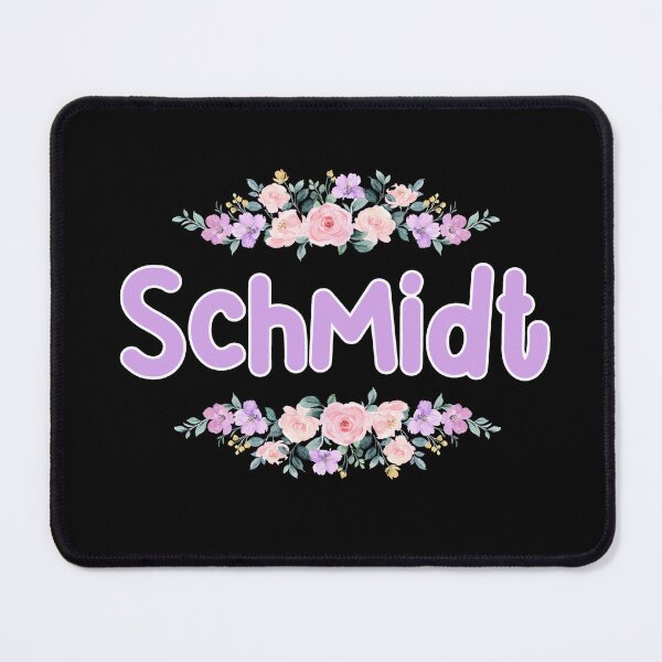 Item preview, Purple Flower Schmidt Name Label (Black) designed and sold by NormadWorld.