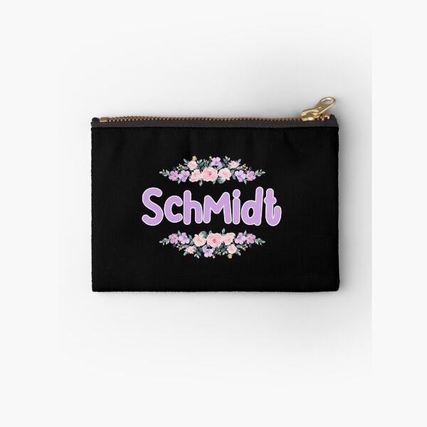 Item preview, Etiqueta con nombre Schmidt de flor morada (negra) designed and sold by NormadWorld.