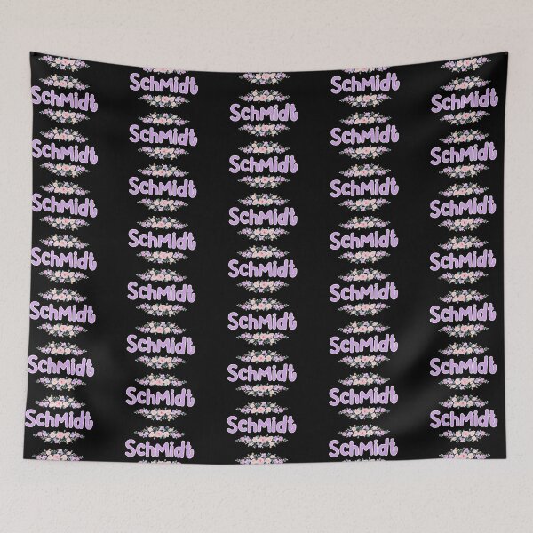 Item preview, Purple Flower Schmidt Name Label (Black) designed and sold by NormadWorld.