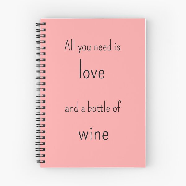 Item preview, All You Need Is Love and Wine - Minimalistic Funny Quote Winelover designed and sold by QuotedDesigns22.