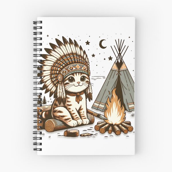 Item preview, Native Cat Chief Camping At Night designed and sold by İlker Berk Ergan.