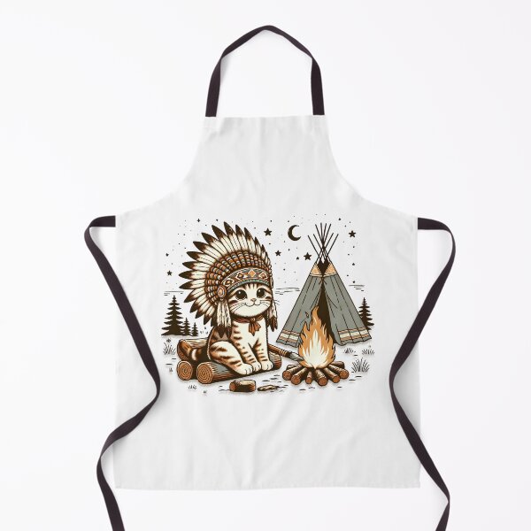 Item preview, Native Cat Chief Camping At Night designed and sold by İlker Berk Ergan.