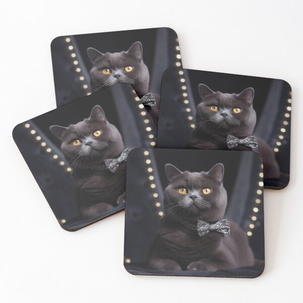 Item preview, Elegant Black British Shorthair Cat designed and sold by Nocturne  Paws.