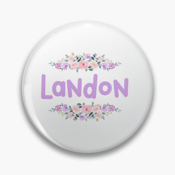 Item preview, Purple Flower Landon Name Label  designed and sold by NormadWorld.