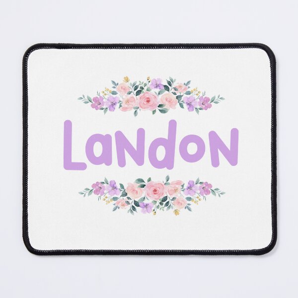 Item preview, Purple Flower Landon Name Label designed and sold by NormadWorld.