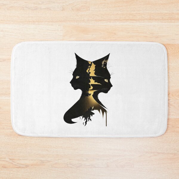 Item preview, Double exposure of savannah and golden black cats designed and sold by BlueGoldArt.