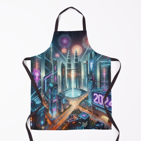 Item preview, Futuristic Festivities: High-Tech New Year 2024 designed and sold by FIYARO.
